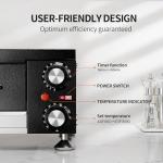 Awgpd Electric Pizza Oven Indoor Countertop Pizza Oven Commercial Pizza Maker Machine for Home with Timer Stainless Steel Pizza Cooker, Suitable for Both Commercial and Home Use (Black1)