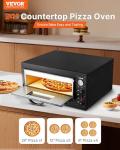 VEVOR Pizza Oven Electric, 24" Commercial Countertop Pizza Oven, 842°F Max Temp, 4200W Indoor Pizza Maker with Thermometer, Dual Temp Control Knob, Even Heat Pizza Cooker for Restaurant and Home Use