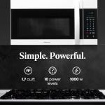 Farberware 1.7 Cu. Ft. Over-the-Range Microwave Oven – 1000 Watts Power, Auto Cook Settings, Defrost, Easy Clean and Child Safety Lock - White