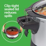 Hamilton Beach Programmable Slow Cooker with 6 Quart Stovetop-Safe Sear & Cook Crock & Travel Lid Lock for Portable Transport, Silver (33663)
