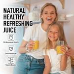 Zulay Electric Citrus Juicer - Makes Fresh Orange, Lemon, Grapefruit, Lime Juice - Stainless Steel, 160W Powerful & Quiet, Interchangeable Cones -Filters Out Seeds & Pulp- Dishwasher Safe Parts- Black