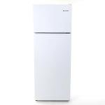 West Bend Apartment Refrigerator Freestanding Dual Door Slim Design Full Fridge with Top Freezer, Adjustable Mechanical Control, for Condo, House, Small Kitchen Use, 7.4-Cu.Ft, White