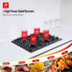 GASLAND 30 Inch Gas Cooktop Black, 4 Sabaf Sealed Burner Gas Stovetop, 4 ft Cord Plug, Heavy Duty Cast Iron Grates with Metal Knobs, 28,300 BTU NG/LPG Convertible