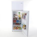 West Bend Apartment Refrigerator Freestanding Dual Door Slim Design Full Fridge with Top Freezer, Adjustable Mechanical Control, for Condo, House, Small Kitchen Use, 7.4-Cu.Ft, White