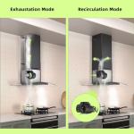 FIREGAS Wall Mount Range Hood 30 inch with 3 Speed Fan,black range hood with tempered glass,400CFM,Push Button Controls, LED Lighting, Permanent Filters in Stainless Steel,includes 2 Charcoal Filters