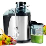 Fullstar Juicer Machines Vegetable and Fruit, 400W Compact Juicer, 3" Wide Mouth, 2-Speed Setting, Stainless Steel, BPA-Free (Black)