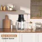 Food Processors, 2 IN 1 Electric Chicken Shredder &Food Chopper with 250W Copper Motor,1.5L Bowls & 2 Bi-Level Blades,One-Touch Electric Chicken Breast Shredder Tool-Smart Overheat Protection