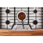 HIC Kitchen Heat Diffuser Reducer Flame Guard With Removable Handle, Stainless Steel, Distributes Heat Evenly And Reduces Scorching, For Gas Electric Glass Stovetops, 8.25-Inch