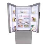 West Bend Refrigerator Freestanding French Door Design Fridge with 5.1 Cu.Ft. Freezer Capacity, Adjustable Electronic Control and Frost Free Defrost, 17.5-Cu.Ft, Metallic