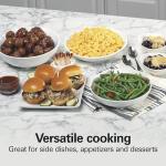 Hamilton Beach 4-Quart Slow Cooker with 3 Cooking Settings, Dishwasher-Safe Stoneware Crock & Glass Lid, Brushed Gray(33240)