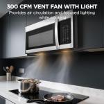 BLACK+DECKER Over the Range Microwave Oven with Air Fryer, Convection, and Bake Modes, 1.5 cu.ft., Stainless Steel, 900 Watts, EC942K6CE-SS