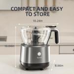 Mini Food Processor and Vegetable Chopper, Electric Food Chopper for Baby Food Maker, 4/0.5 Cup Double Containers for Salad, Carrot, Garlic Press, Hard Cheese