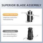 Mini Food Processor and Vegetable Chopper, Electric Food Chopper for Baby Food Maker, 4/0.5 Cup Double Containers for Salad, Carrot, Garlic Press, Hard Cheese