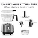 Mini Food Processor and Vegetable Chopper, Electric Food Chopper for Baby Food Maker, 4/0.5 Cup Double Containers for Salad, Carrot, Garlic Press, Hard Cheese