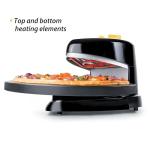 Presto 03434 Pizzaz Plus Rotating Oven - 12-Inch, Countertop Pizza Oven, Nonstick Tray, Top and Bottom Heating Elements, Easy to Clean, Green/Gold
