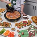 Presto 03434 Pizzaz Plus Rotating Oven - 12-Inch, Countertop Pizza Oven, Nonstick Tray, Top and Bottom Heating Elements, Easy to Clean, Green/Gold