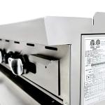 CookRite ATO-6B24G Commercial Liquid Propane Range 6 Burner Hotplates with 24" Manual Griddle 2 Standard Ovens 60'' Restaurant Range- 240000 BTU