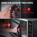 TOSHIBA ML-EM45PIT(BS) Countertop Microwave Oven with Inverter Technology, Kitchen Essentials, Smart Sensor, Auto Defrost, 1.6 Cu.ft, 13.6" Removable Turntable, 33lb.&1250W, Black Stainless Steel