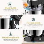Peicual Stand Mixer, 6QT 10+P Speed Tilt-Head Kitchen Electric Mixer, Food Mixer with Stainless Steel Bowl, Dough Hook, Flat Beater, Wire Whisk, Splash Guard for Daily Use - Black