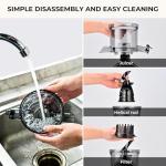 SUSTEAS Cold Press Juicer, 300W, 5.3" Large Feed Chute, 1.5L Capacity, Automatic Feeding, High Yield, Easy to Clean, Ideal for Whole Fruits & Vegetables, Black