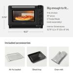 Tovala Smart Oven Pro, 6-in-1 Countertop Convection Oven - Steam, Toast, Air Fry, Bake, Broil, and Reheat - Smartphone Control Steam & Air Fryer Oven Combo