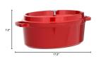 Staub Cast Iron Roaster/Cocotte, Oval 37 cm, 8 L, Cherry Red