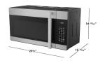 SHARP SMO1754JS Over the Range Microwave Oven with 13.6" Carousel Turntable, 30-inch, 1.7 Cubic Feet, 1,000 Watt, 300CFM Fan, Sensor Cooking, Edge to Edge Black Glass with Stainless