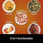 Ninja | Air Fryer | 5 QT Capacity | 5-in-1 Air Fry, Bake, Roast, Reheat, & Dehydrate | Air Crisp Technology | Nonstick Basket & Crisper Plate | Grey | AF142