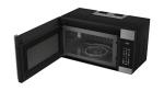 SHARP SMO1754JS Over the Range Microwave Oven with 13.6" Carousel Turntable, 30-inch, 1.7 Cubic Feet, 1,000 Watt, 300CFM Fan, Sensor Cooking, Edge to Edge Black Glass with Stainless