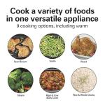 Hamilton Beach 6 Quart 9-in-1 Programmable Slow Cooker with Sear, Browning, Rice, Steam, Sauté, Roast Delay Start & Keep Warm Functions, Nonstick PFAS-Free Dishwasher Safe Crock, Black (33604)