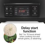 Hamilton Beach 6 Quart 9-in-1 Programmable Slow Cooker with Sear, Browning, Rice, Steam, Sauté, Roast Delay Start & Keep Warm Functions, Nonstick PFAS-Free Dishwasher Safe Crock, Black (33604)