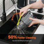 Cold Press Juicer with 5.4" Wide Feed Chute - Slow Masticating Juicer Extractor for Whole Fruits & Vegetables - Quiet Motor, Easy to Clean with Brush - High Juice Yield - Black