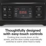 Hamilton Beach 6 Quart 9-in-1 Programmable Slow Cooker with Sear, Browning, Rice, Steam, Sauté, Roast Delay Start & Keep Warm Functions, Nonstick PFAS-Free Dishwasher Safe Crock, Black (33604)