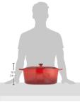 Le Creuset Enameled Cast Iron Signature Oval Dutch Oven, 15.5 qt., Cerise