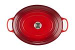 Le Creuset Enameled Cast Iron Signature Oval Dutch Oven, 15.5 qt., Cerise