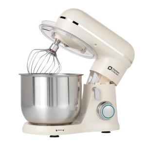 Kitchen in the Box Stand Mixer, 3.5 QT Small Kitchen Electric Stand Mixers, 10-Speed Portable Lightweight Dough Mixer for Daily Use with Egg Whisk, Dough Hook, Beater (Cream White)