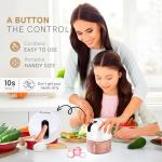 EASYSPEED Electric Garlic Chopper 1Cup, Mini USB Charging Wireless Food Processor with 304 Stainless Steel, 2 Sharp Blades, Portable Kitchen Meat Grinder for Onion, Garlic, Ginger, Chili