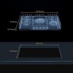 Empava 30 in. Gas Stove Cooktop 5 Italy Sabaf Sealed Burners NG/LPG Convertible in Black Tempered Glass, 30 Inch