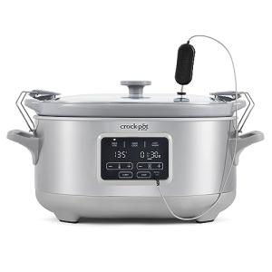 Crockpot Programmable 7-Quart Cook & Carry Slow Cooker with Sous Vide Stainless Steel