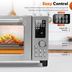 Nuwave Bravo Pro Convection Air Fryer Toaster Oven Combo, 2025 New and Improved, 10-in-1, 50°-450°F Temp Controls, Quick & Even Crisp Technology, 21Qt Capacity, Stainless Steel, PFAS Free