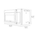 ZLINE Over the Range Convection Microwave Oven in Black Stainless Steel with Modern Handle and Sensor Cooking