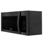 ZLINE Over the Range Convection Microwave Oven in Black Stainless Steel with Modern Handle and Sensor Cooking