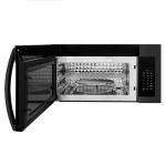ZLINE Over the Range Convection Microwave Oven in Black Stainless Steel with Modern Handle and Sensor Cooking