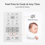 COMFEE' EM720CPL-PM Countertop Microwave Oven with Sound On/Off, ECO Mode and Easy One-Touch Buttons, 0.7 Cu Ft/700W, Pearl White