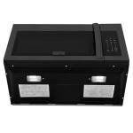 ZLINE Over the Range Convection Microwave Oven in Black Stainless Steel with Modern Handle and Sensor Cooking