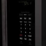 ZLINE Over the Range Convection Microwave Oven in Black Stainless Steel with Modern Handle and Sensor Cooking