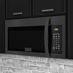 ZLINE Over the Range Convection Microwave Oven in Black Stainless Steel with Modern Handle and Sensor Cooking