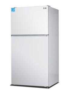 BLACK+DECKER 24 Cu. Ft. Top Mount Refrigerator with Freezer, 2 Door Fridge with Top Freezer and Adjustable Temperature Control, Full Size Kitchen Refrigerator, ENERGY STAR, BR2400JW, White