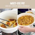 GreenLife 3.5QT Slow Cooker, Non-Toxic PFAS-Free Ceramic Nonstick Removable Interior Bowl, Programmable, Keep Warm, Stovetop & Oven Safe, Dishwasher Safe Parts, Glass Lid, Cream