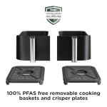 Ninja | Air Fryer | Finish Cooking Multiple Foods at the Same Time | 6-in-1 (Air Fry, Broil, Roast, Keep Warm, Dehydrate, Bake) | Fit up to 8lb Chicken Wings in the two 5 QT Baskets | DZ302